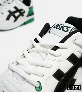کفش کتانی مردانه سفید مشکی سبز ASICS TIGER RUNNER II
