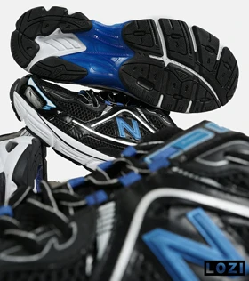 کفش کتانی بزرگ پا مشکی آبی NEW BALANCE 1064 V.2