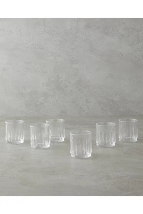 لیوان کنار قهوه English Home مدل Linear شیشهای 90 ml - شفاف