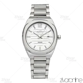 ساعت الکسا پریمیر A0084 مردانه نقره ای صفحه سفید 105886