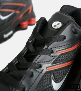 کفش کتانی مردانه مشکی قرمز نایک NIKE x SUPREME shox ride 2