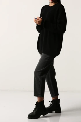 بافت یقه گرد زنانه