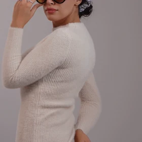 بلوز موهر یقه مروارید