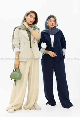 کت لینن آستین آستر دار