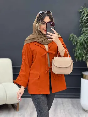 مانتو جلو بند جیب نما