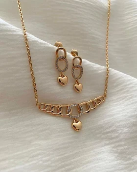 نیم ست کارتیر با آویز قلب