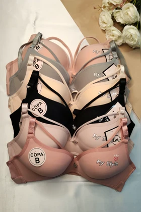 سوتین اسفنجی فنردار زنانه کاپ B مدل My Style