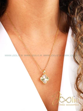گردنبند زنانه طرح طلا ون کلیف کدN3126 (طلایی)
