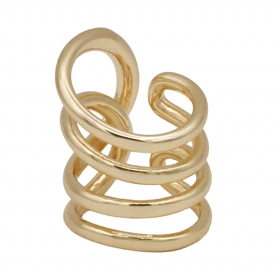 انگشتر زنانه حلقه شلخه ترند (طلایی)