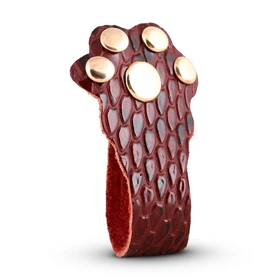 نگهدارنده هندزفری چرم یلسان مدل گربه کد 040-MRV (زرشکی)