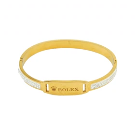بنگل زنانه مدل ROLEX نگین‌دار