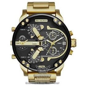 ساعت دیزل هفت موتوره بند طلائی DIESEL DZ-7333B