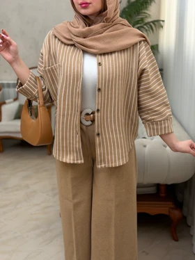 شومیز بافت راه راه 3521