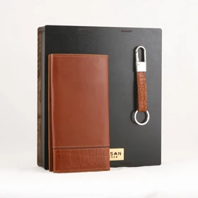 ست هدیه مردانه چرم یلسان مدل پارلا کد KIYA-PRM-072