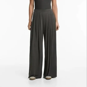شلوار اویشو Oysho مدل Light Touch wide-leg trousers