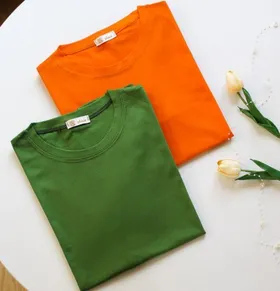 تیشرت ساده مدادرنگی کد 756