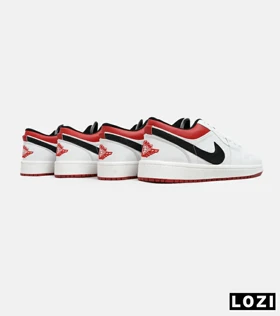 کفش کتانی مردانه سفید مشکی قرمز NIKE SB dunk Low Pro