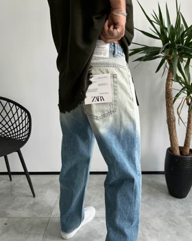 شلوار بگ استایل دورنگ ZARA