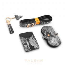 ست مینی لاکچری زنانه چرم یلسان مدل چیکا کد 162-PRM-ATS-MDS-RTL (مشکی)