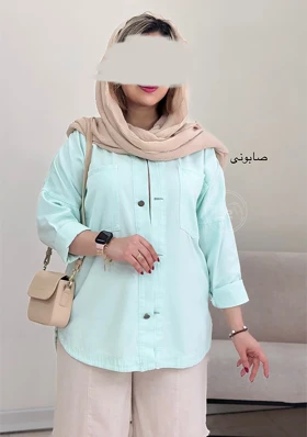 مانتو کتان مدادرنگی