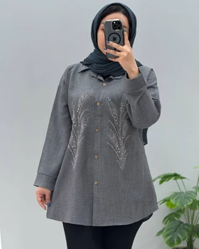 شومیز مانتویی درتا
