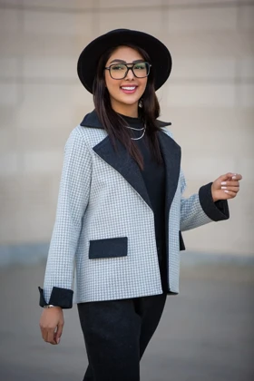 پالتو فوتر پیر دوپل ترکیبی (ست پاییزه و زمستانه) (مشکی)