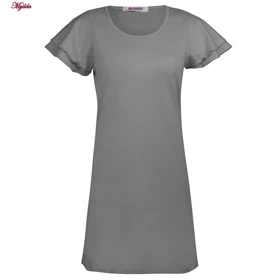 پیراهن یقه گرد زنانه رنگ طوسی کوزا