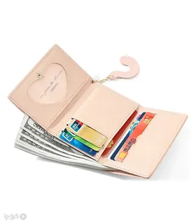 کیف پول دخترانه تاشو دکمه دار Taomicmic تائومیک میک طرح گربه گوش دار