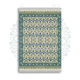 *جدید* فرشینه از جنس پارچه شانل مخمل ترک طرح فانتزی برند دفه کد 528