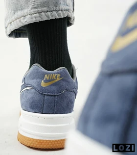 کفش کتانی بزرگ پا طوسی آبی NIKE AIR FORCE مدل 4075