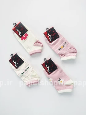 جوراب مچی نخ پنبه طرح گل