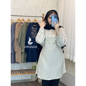 تونیک و مانتو بلند زنانه مدل ترمه