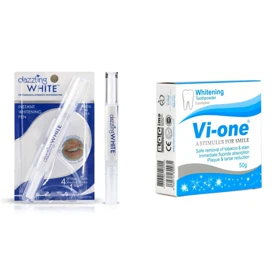 پکیج سفید کننده دندان ( قلم Dazzling White + پودر Vi-ONE)