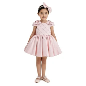 پیراهن مجلسی دخترانه طرح لوزی pamina