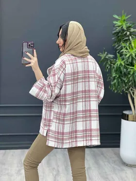 پالتو چهارخونه تک دکمه