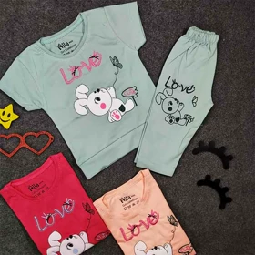 تیشرت شلوارک دخترانه خرگوش LOVE
