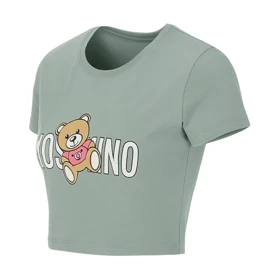کراپ تیشرت آستین کوتاه زنانه مدل خرس 1194