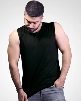 زیرپوش مردانه آستین حلقه‌ای سفید و مشکی