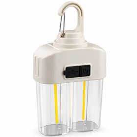 چراغ شارژی کمپینگ مدل HK-158 با 4 حالت نور (کرم)