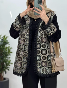 مانتو مجلسی سوزندوزی آدلین