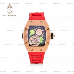 ساعت مچی ریچارد میل صفحه طرح گل قرمز Richard Mille Flower