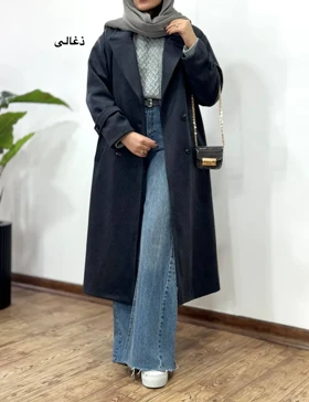 پالتو فوتر بلند آستردار بهگل