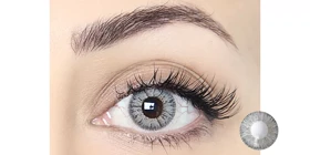 لنز رنگی سالانه رینبو Rainbow P-CON (Mrmr (طوسی یخی عسلی دورمشکی))