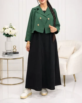 کت سارافون یقه انگلیسی 7549 (سبز یشمی)