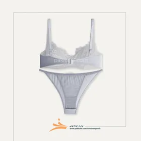 ست مخملی طوسی جکدار برند نوشه پوش