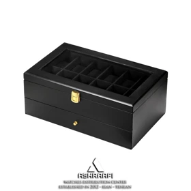 جعبه ساعت 12 تایی مشکی Box Watches T12-5