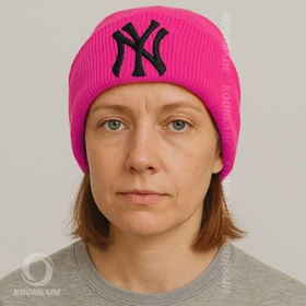 کلاه بافت طرح NY (قرمز)