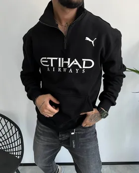دورس نیم زیپ داخل کرک PUMA ETIHAD رنگ مشکی