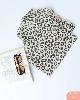 تاپ یقه پنج سانت پلنگی 8017