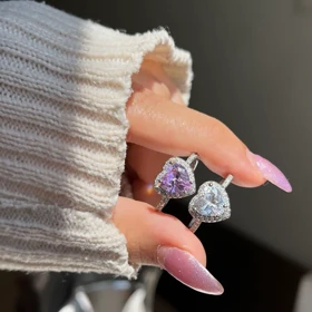 انگشتر نگین قلبی